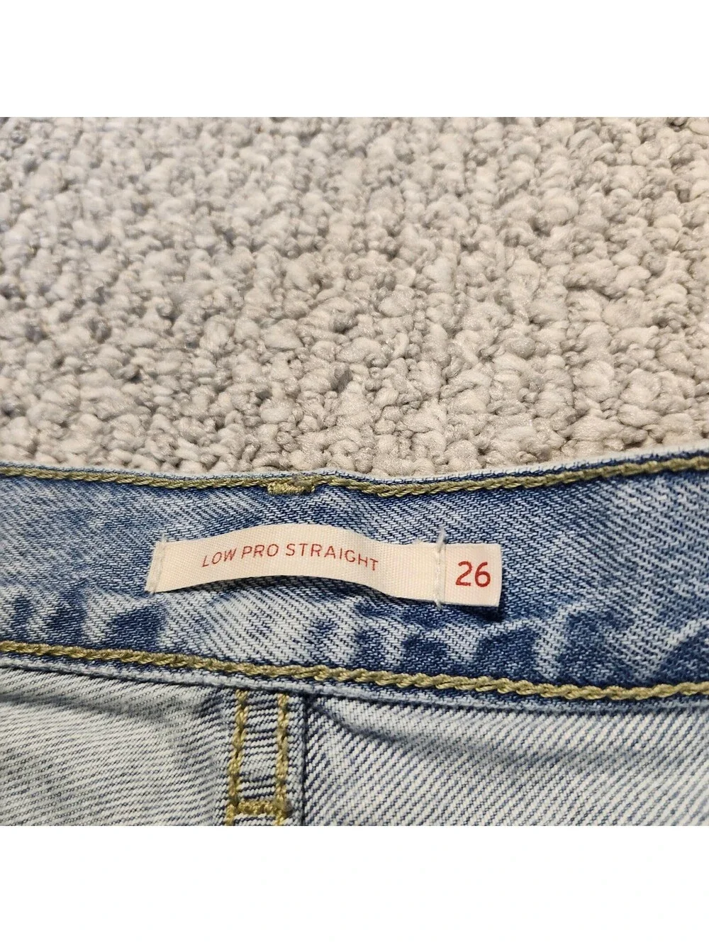 Levi's Low Pro Straight Light Wash Blue Denim Jeans Size 26